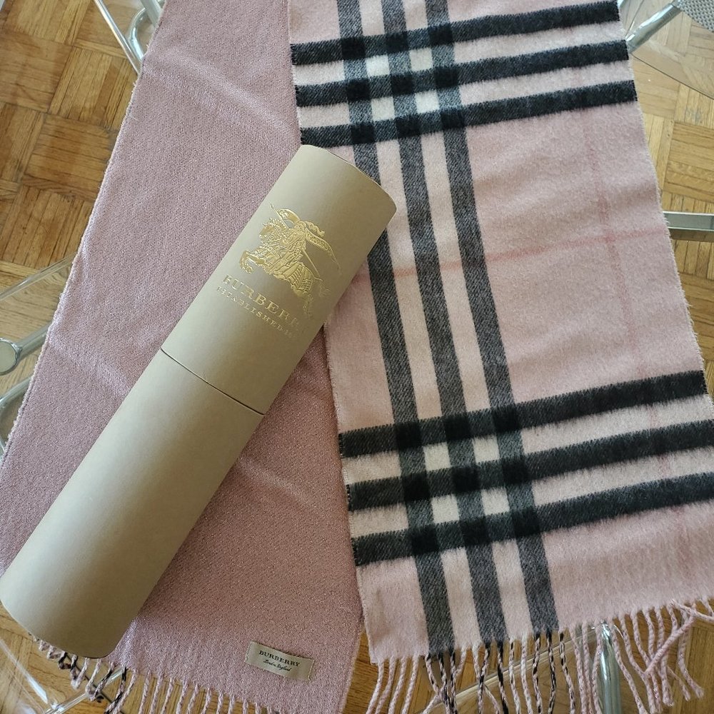 LIMITED EDITION Burberry Cashmere Scarf 2 faces